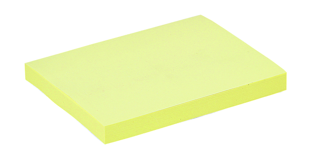 Memoblok Quantore 76x101mm geel 100 vel Memoblok Quantore 76x101mm geel 100 vel
