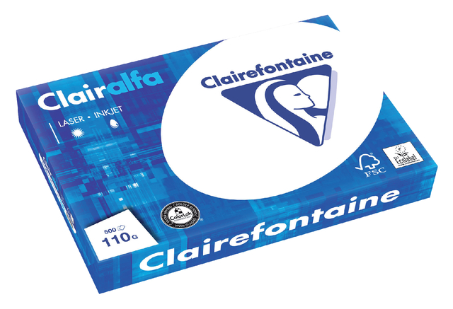 Kopieerpapier Clairefontaine Clairalfa A3 110gr wit 500 vel Kopieerpapier Clairefontaine Clairalfa A3 110gr wit 500 vel