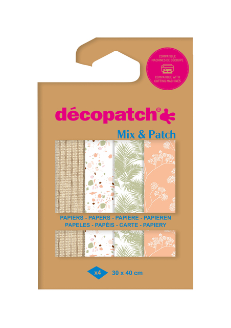 Hobbypapier Décopatch 30x40cm set à 4 vel thema Terracotta Hobbypapier Décopatch 30x40cm set à 4 vel thema Terracotta
