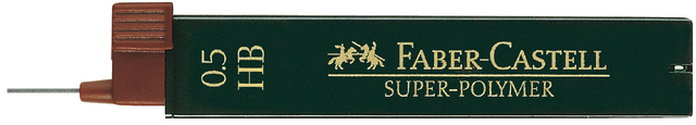 Potloodstift Faber-Castell HB 0.5mm super-polymer koker à 12 stuks Potloodstift Faber-Castell HB 0.5mm super-polymer koker à 12 stuks