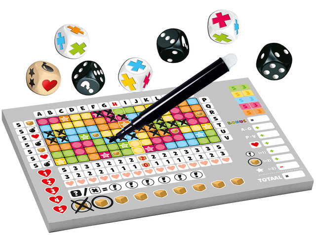 bordspel, dice, bord, pen, munten