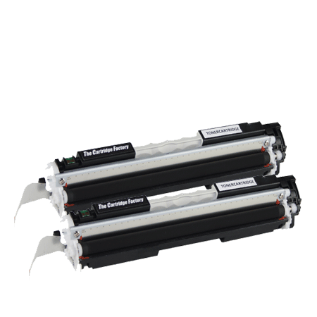 Huismerk Toners - 2x HP 126A (CE310A) compatibel, zwart Huismerk Toners - 2x HP 126A (CE310A) compatibel, zwart