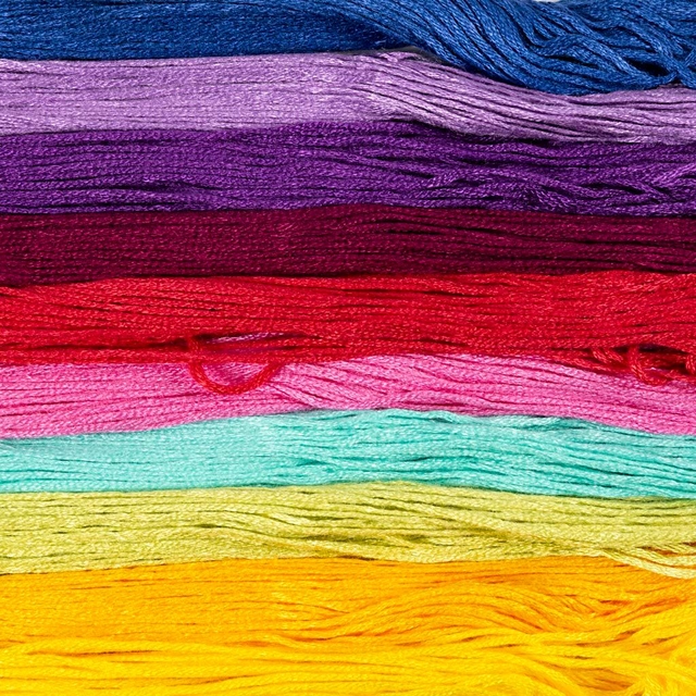katoen draad, garenreeks, multikleur, festonkleur, draadrollen