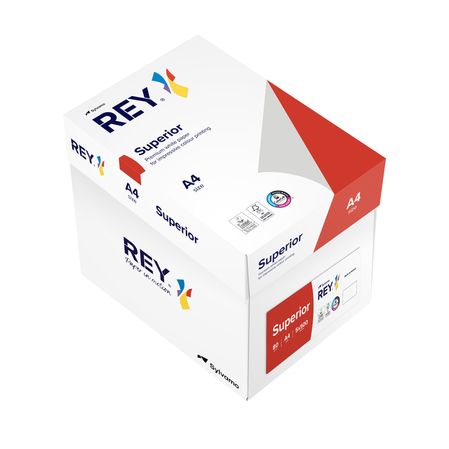 Kopieerpapier Rey Superior A4 80gr wit 500 vel