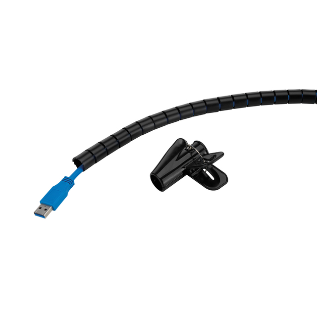 USB-kabel, spiraalkabel, micro-USB, gegevenskabel, cliphouder