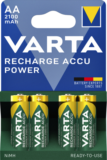 Batterij oplaadbaar Varta 4xAA 2100mAh ready2use Batterij oplaadbaar Varta 4xAA 2100mAh ready2use