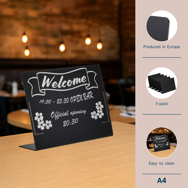 Chalkboard, Welcomebord, Restaurantinrichting, Tafelschilder, A4-formaat
