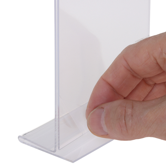 pictogram, display stand, clear plastic, acrylic edge, handheld