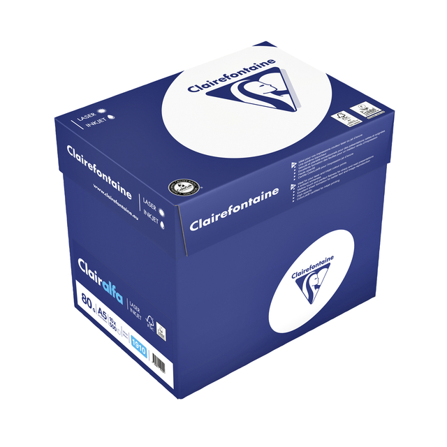 Kopieerpapier Clairefontaine Clairalfa A5 80gr wit 500 vel