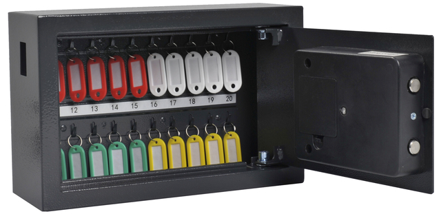 Sleutelkast Pavo high security 20 haken 200x310x100mm Sleutelkast Pavo high security 20 haken 200x310x100mm