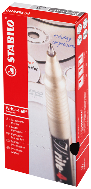 Viltstift STABILO Write-4-All 146/46 medium zwart Viltstift STABILO Write-4-All 146/46 medium zwart