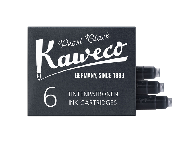 Inktpatroon Kaweco zwart doosje à 6 stuks Inktpatroon Kaweco zwart doosje à 6 stuks