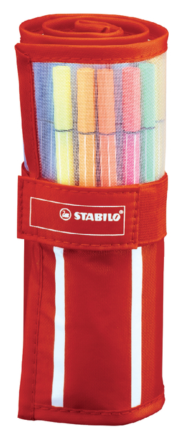 Fineliner STABILO pen 68/30 rollerset rood assorti set à 30 stuks Fineliner STABILO pen 68/30 rollerset rood assorti set à 30 stuks