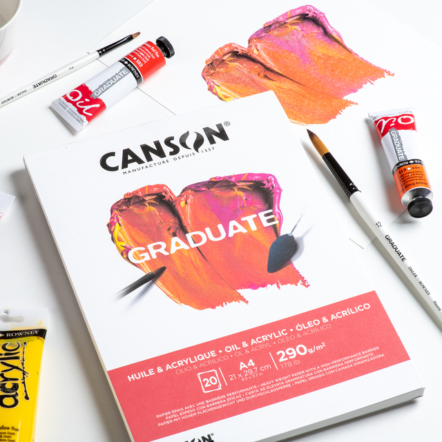 Olie Acrylblok Canson Graduate A3 290gr 20 vel