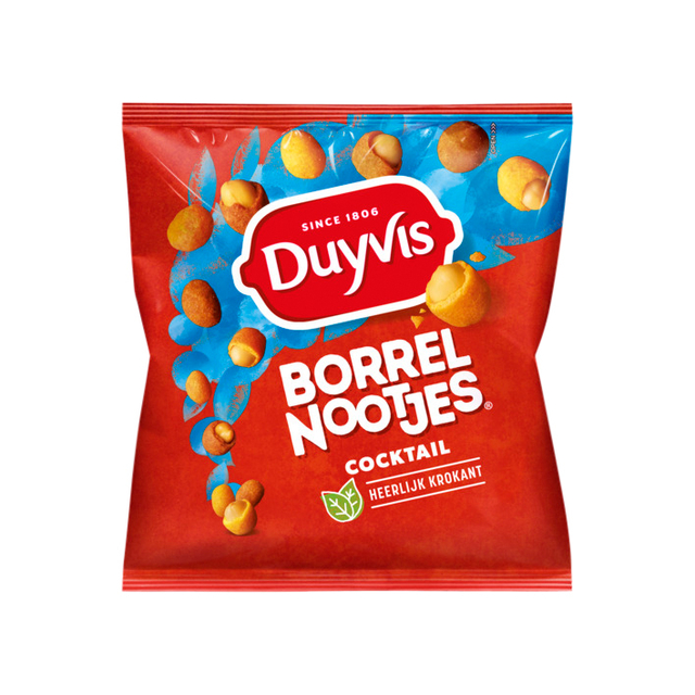 Borrelnootjes Duyvis cocktail zak 275gr Borrelnootjes Duyvis cocktail zak 275gr
