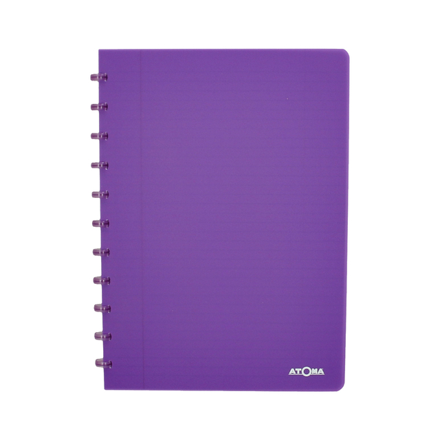 notitieblok, spiralkoffert, flexibel, paars, atoma