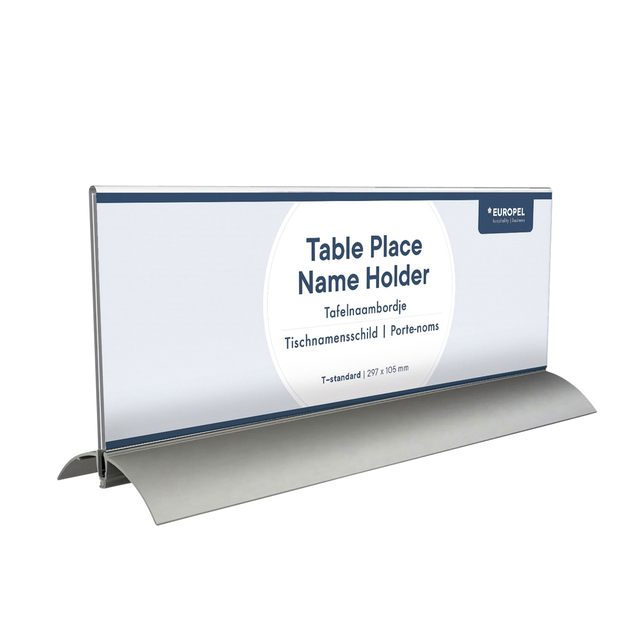 Tafelnaambord Europel 105x297mm acryl aluminium Tafelnaambord Europel 105x297mm acryl aluminium