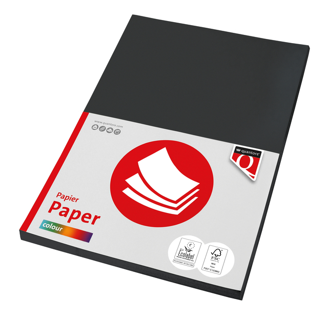 Kopieerpapier Quantore Colour A4 80gr zwart 100 vel Kopieerpapier Quantore Colour A4 80gr zwart 100 vel