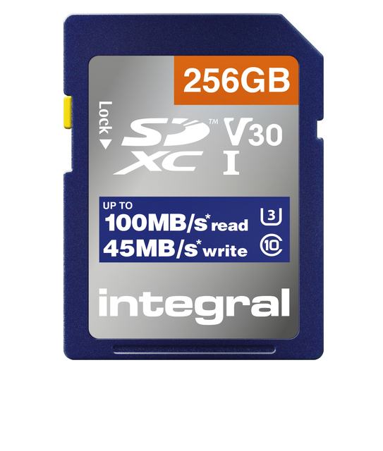 Geheugenkaart Integral SDHC-XC 256GB Geheugenkaart Integral SDHC-XC 256GB