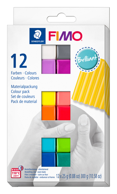 Klei Fimo soft colour pak à 12 briljante kleuren Klei Fimo soft colour pak à 12 briljante kleuren