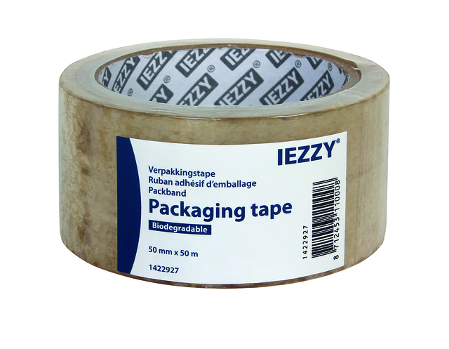Verpakkingstape IEZZY biodegradable 50mmx50m Verpakkingstape IEZZY biodegradable 50mmx50m