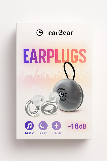 Earplug ear2ear 18dB zilver