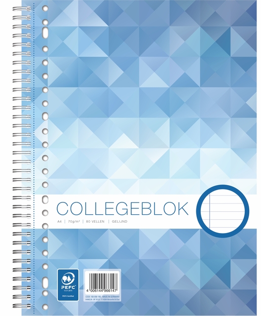 Collegeblok WORK A4 lijn 23-gaats 80vel 70gr Collegeblok WORK A4 lijn 23-gaats 80vel 70gr