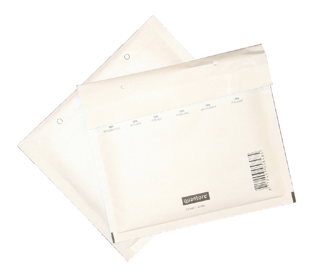 Cd envelop Quantore luchtkussen 175x200mm wit 100 stuks