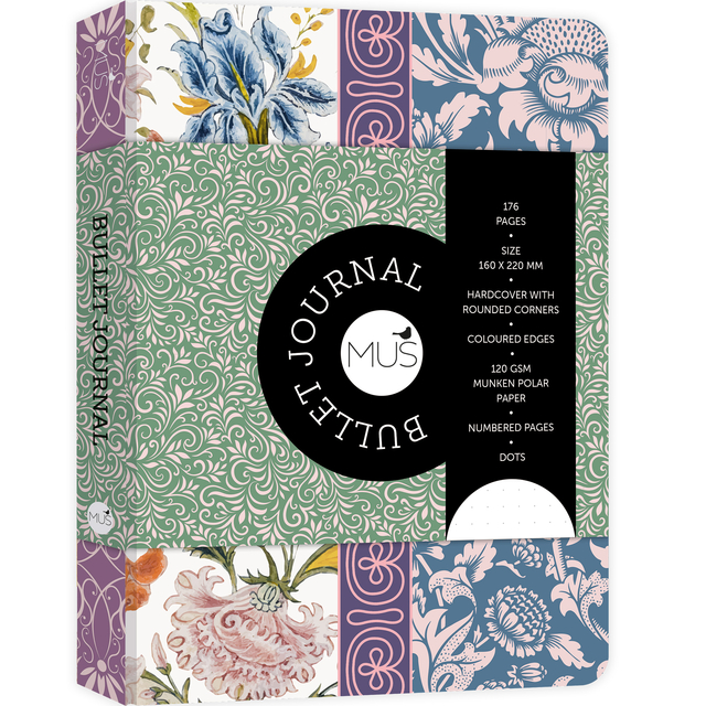 notebook, journal, 260gsm, papier, puntjes