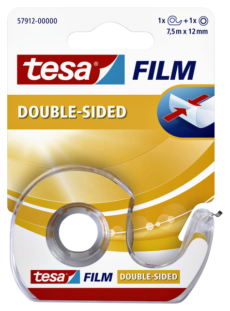 Tape tesafilm® dubbelzijdig  12mmx7,5m transparant met dispenser Tape tesafilm® dubbelzijdig  12mmx7,5m transparant met dispenser