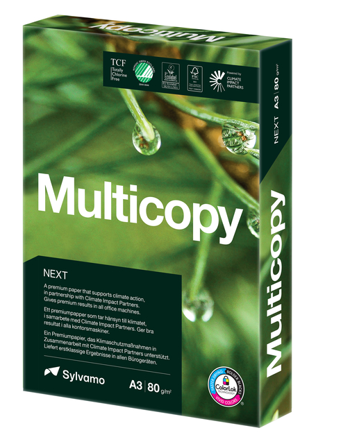 Kopieerpapier Multicopy NEXT A3 80gr wit 500 vel Kopieerpapier Multicopy NEXT A3 80gr wit 500 vel