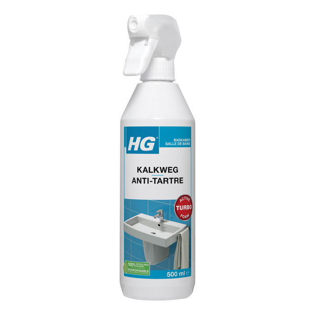 Sanitairreiniger HG kalkweg schuimspray 500ml Sanitairreiniger HG kalkweg schuimspray 500ml