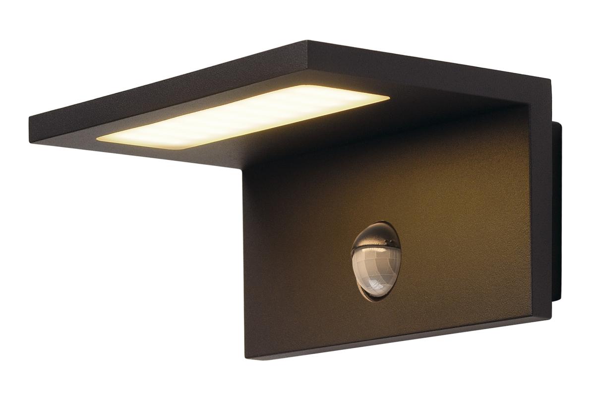 buitenlamp, wandlamp, LED, bruin/zwart, lichtelementen