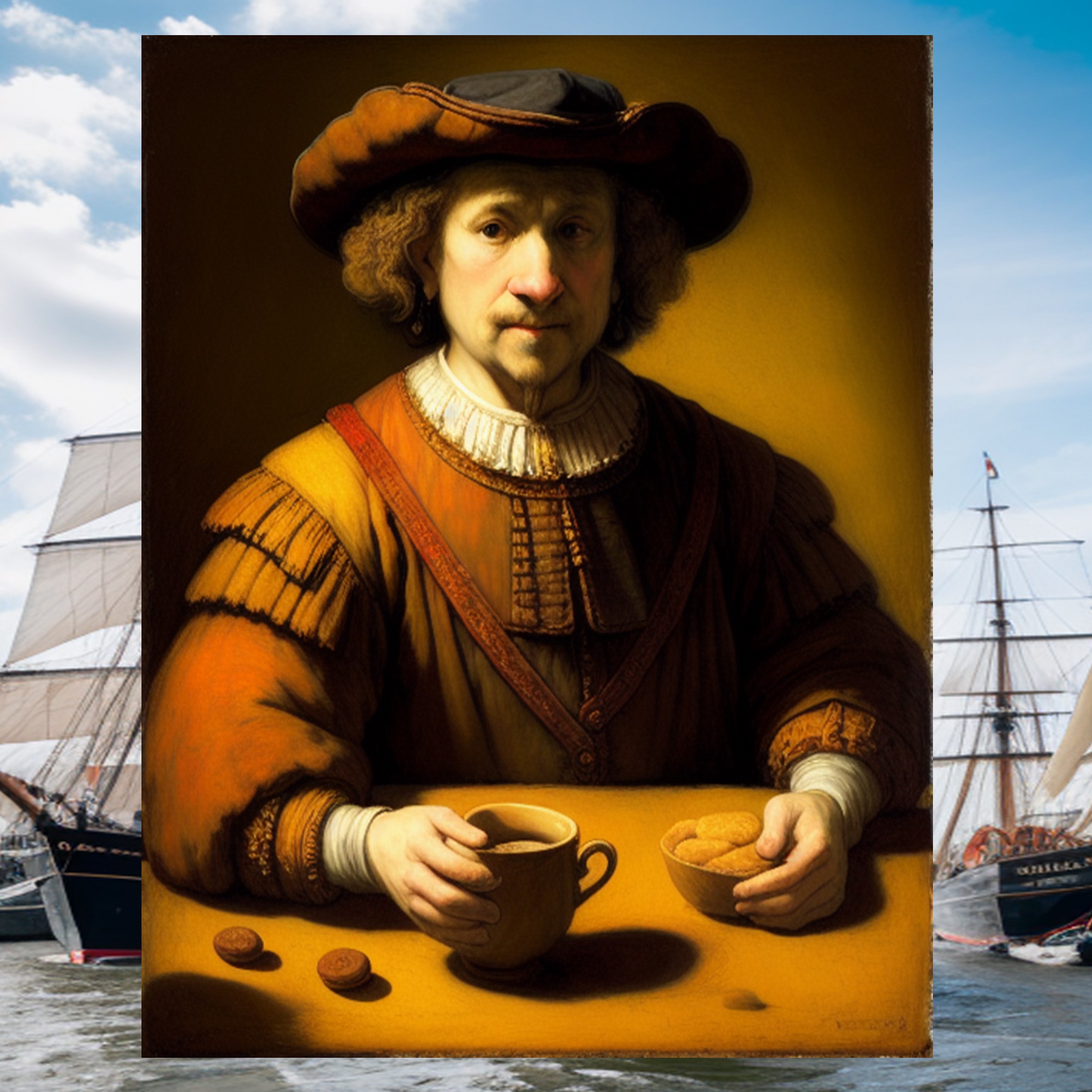 Een koekje bij de koffie geeft een gevoel van genot en gezelligheid  Een koekje bij de koffie geeft een gevoel van genot en gezelligheid