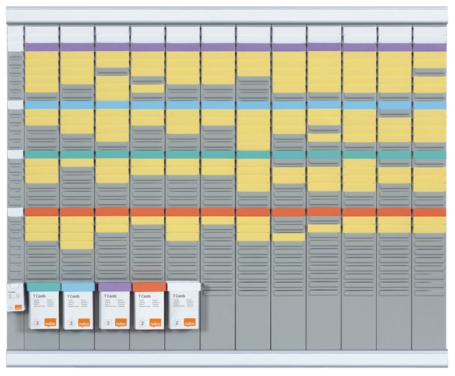 Professioneel jaarplanner T-kaart Nobo met 32 sleuven Professioneel jaarplanner T-kaart Nobo met 32 sleuven