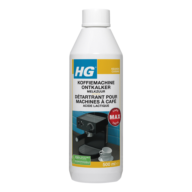 Ontkalker HG voor koffiemachine melkzuur 500ml Ontkalker HG voor koffiemachine melkzuur 500ml
