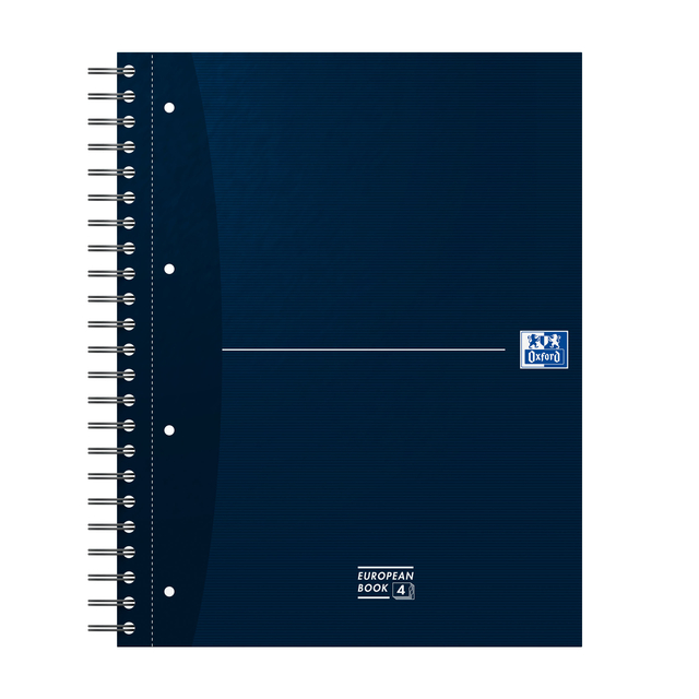 Collegeblok Oxford Office Essentials Europeanbook A4+ 4-gaats 120 vel assorti
