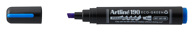 Permanent marker Artline 190  Dry Safe Eco schuin 2-5mm blauw Permanent marker Artline 190  Dry Safe Eco schuin 2-5mm blauw