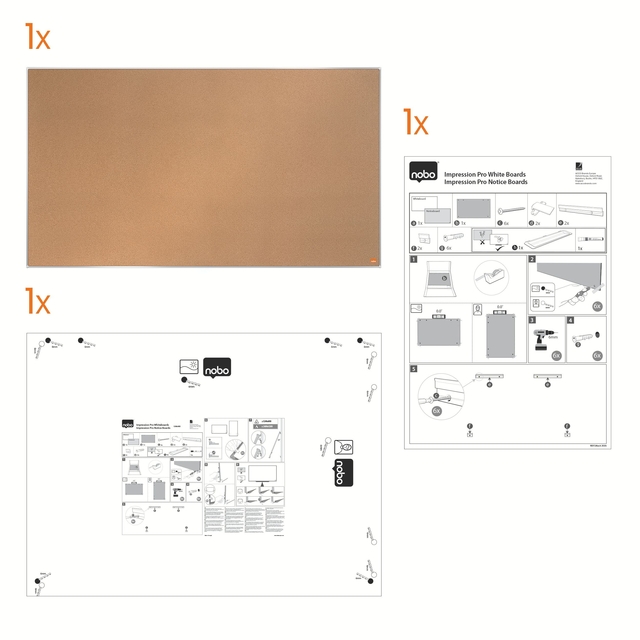 Prikbord Nobo Impression Pro widescreen 50x89cm kurk