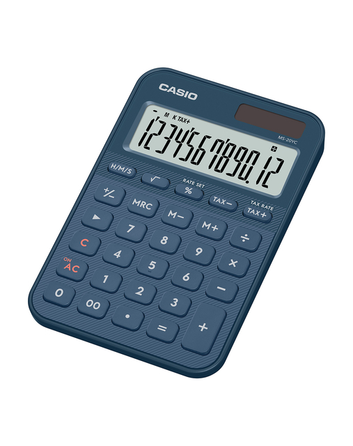 calculator, Casio, blue, digital, tax rate