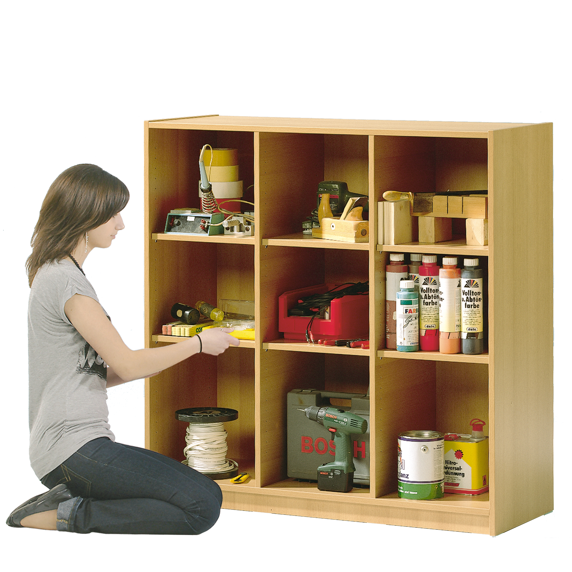 Open rekken en verdelers met 9 vakken Open rekken en verdelers met 9 vakken