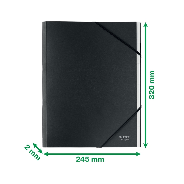 notebook, journal, A5, elastic bands, black cover