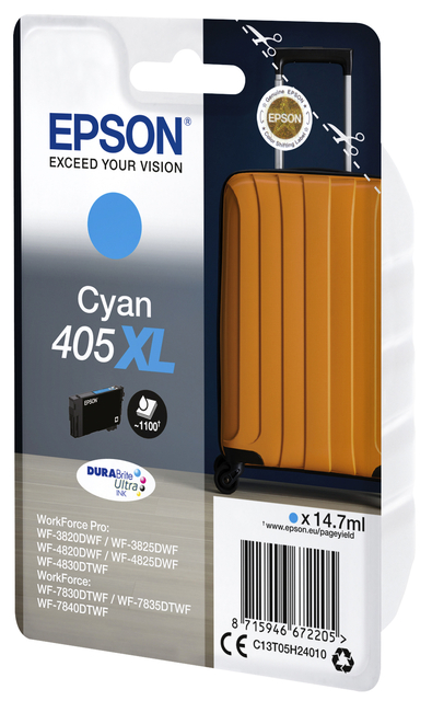Inktcartridge Epson 405XL T05H24 blauw Inktcartridge Epson 405XL T05H24 blauw