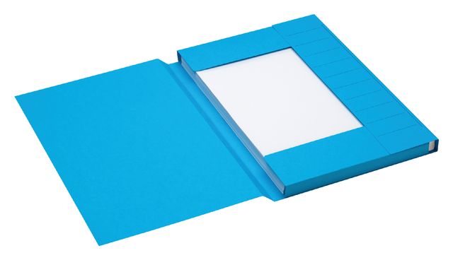 Dossiermap Secolor folio 3 klep 100% gerecycled karton 250 gr blauw Dossiermap Secolor folio 3 klep 100% gerecycled karton 250 gr blauw