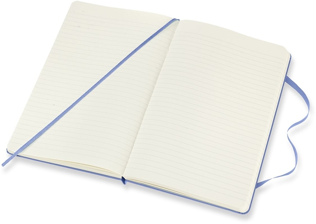 Notitieboek Moleskine large 130x210mm lijn hard cover hydrangea blue