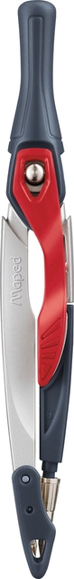 tape measure, utility knife, folding blade, red handle, blue sheath
