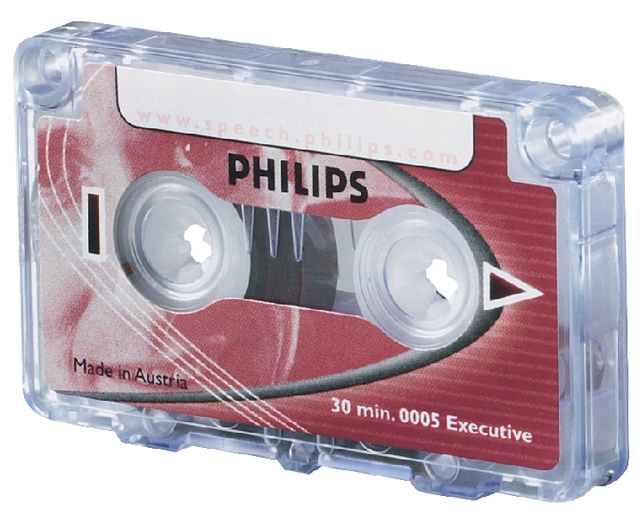 Cassette dicteer Philips LFH 0005 2x15min met clip Cassette dicteer Philips LFH 0005 2x15min met clip