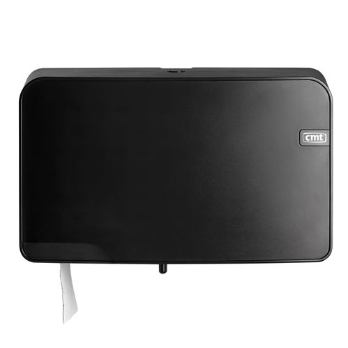CMT Quartz Toiletrolhouder Mini Duo Jumbo Zwart