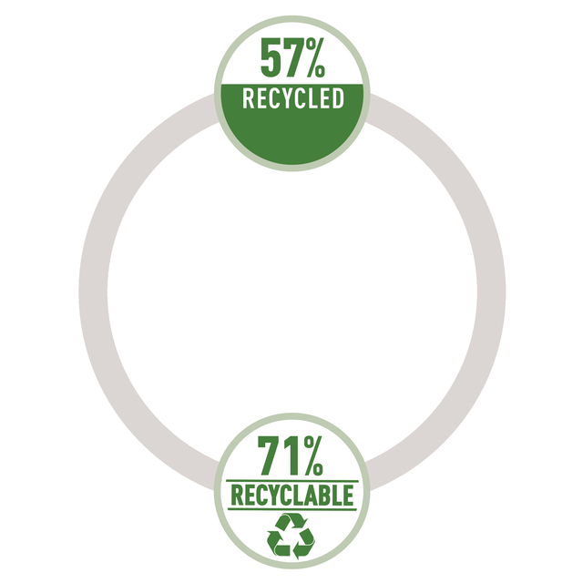 recycled, recyclable, label, percentage, icon