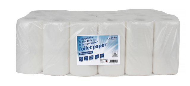 Toiletpapier Cleaninq 2-laags 200vel extra wit Toiletpapier Cleaninq 2-laags 200vel extra wit